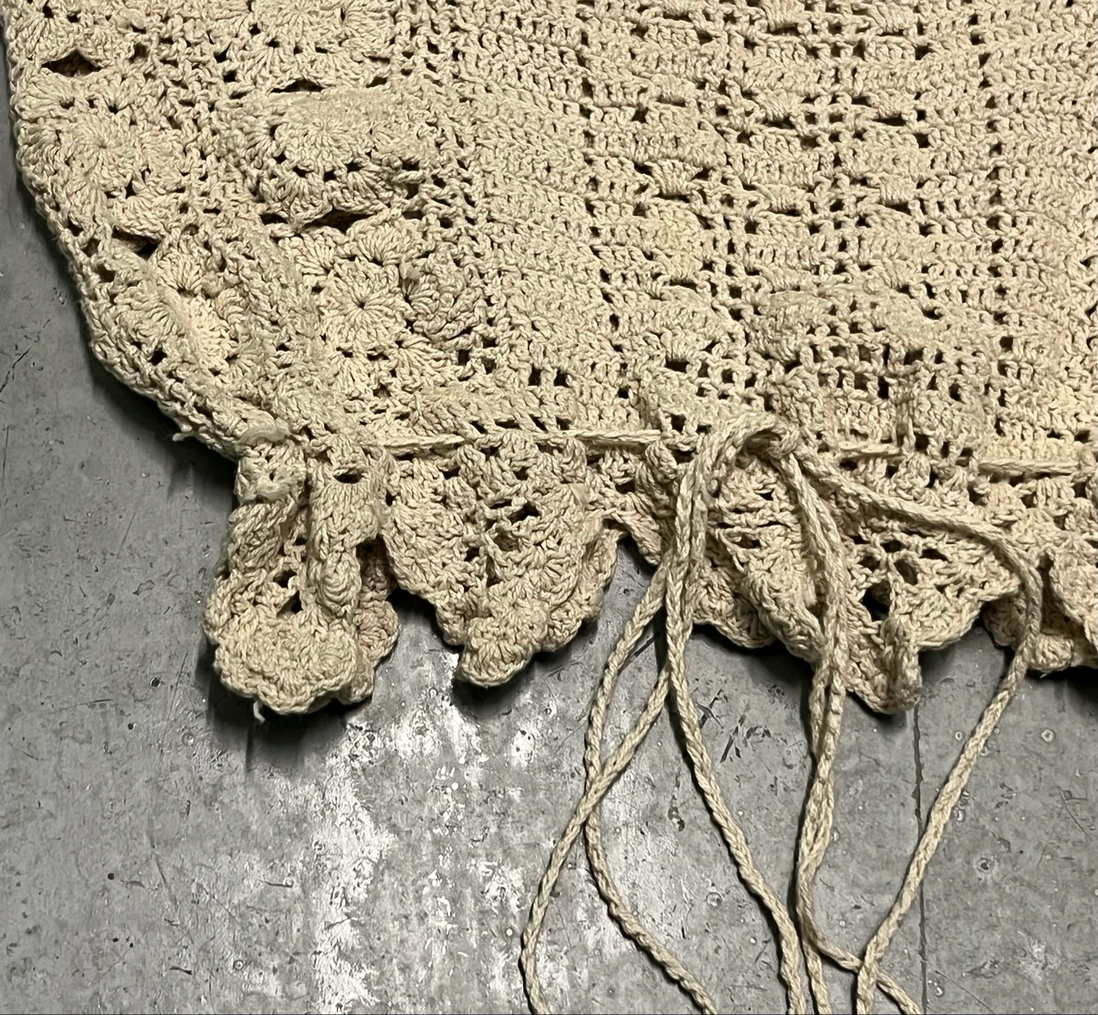 Haut court en crochet beige – photo 10